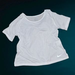 Nike Dri-Fit white mesh top t shirt